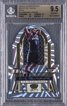 2019/20 Crown Royale "Air to the Throne" Gold #9 LeBron James/Zion Williamson (#10/10) – BGS GEM MINT 9.5